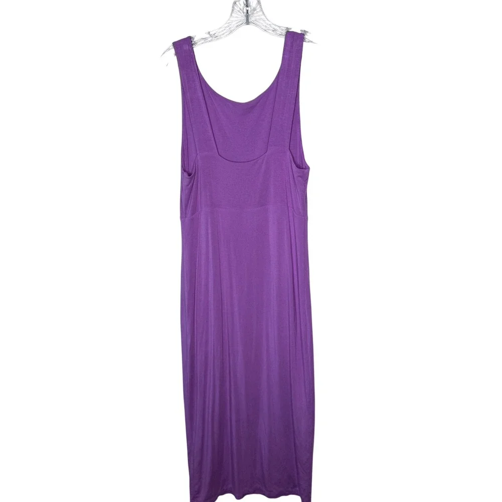 Athleta Purple Tank Midi Dress Size M Modal Spandex‎ Comfort Travel